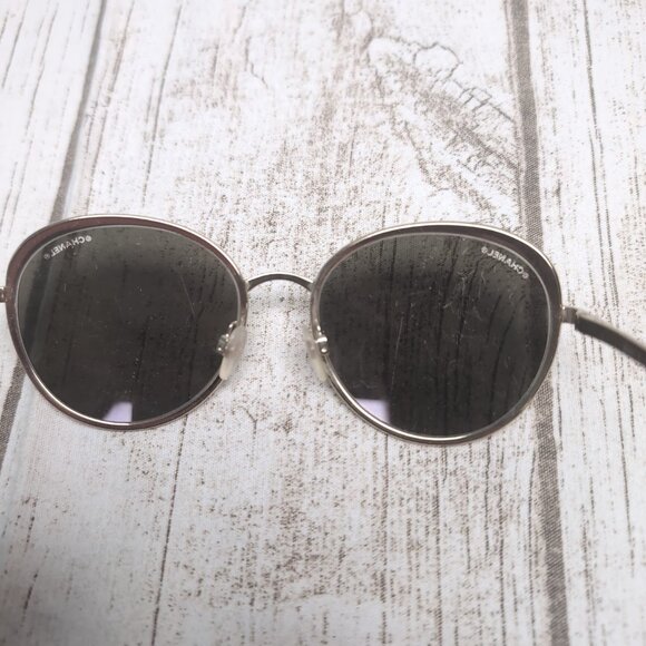 Chanel Gold Metallic Reflective Round Sunglasses - Picture 5 of 6